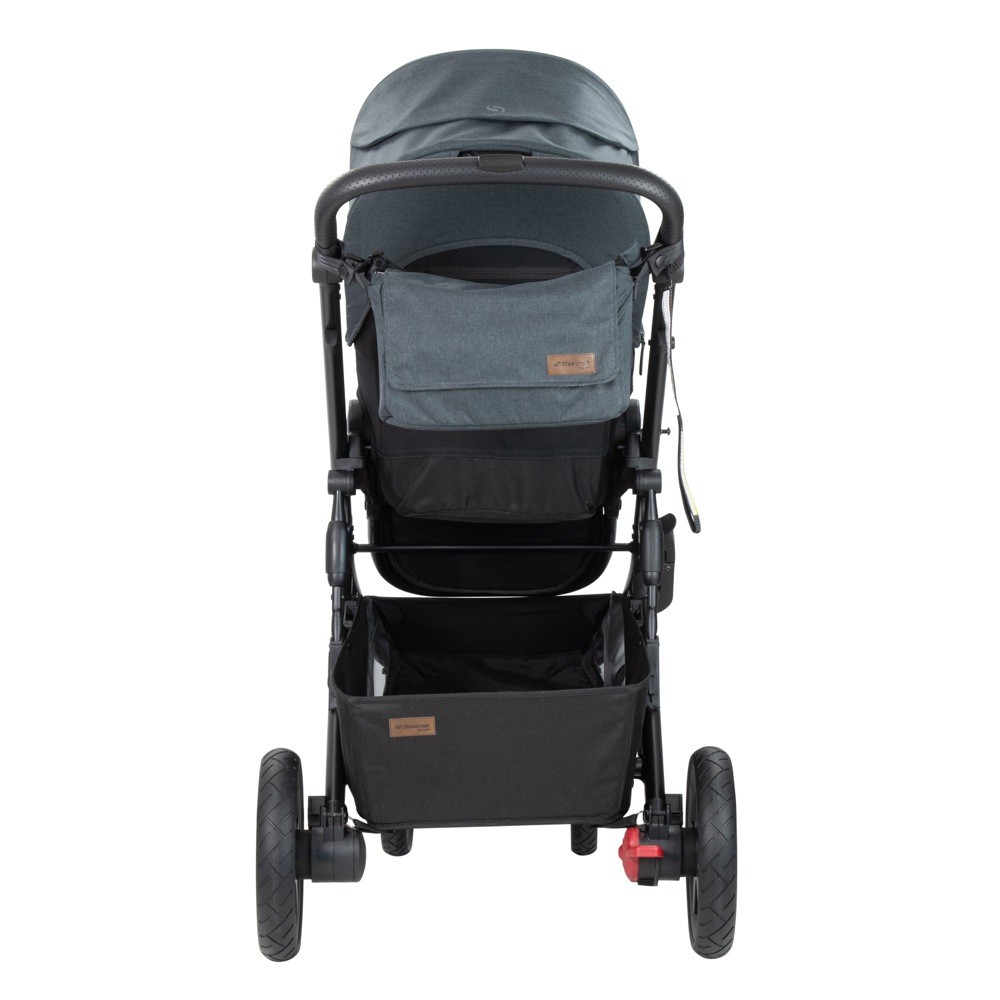 Steelcraft Strider Signature V5 Stroller Black Gum single to double Baby Bunting AU