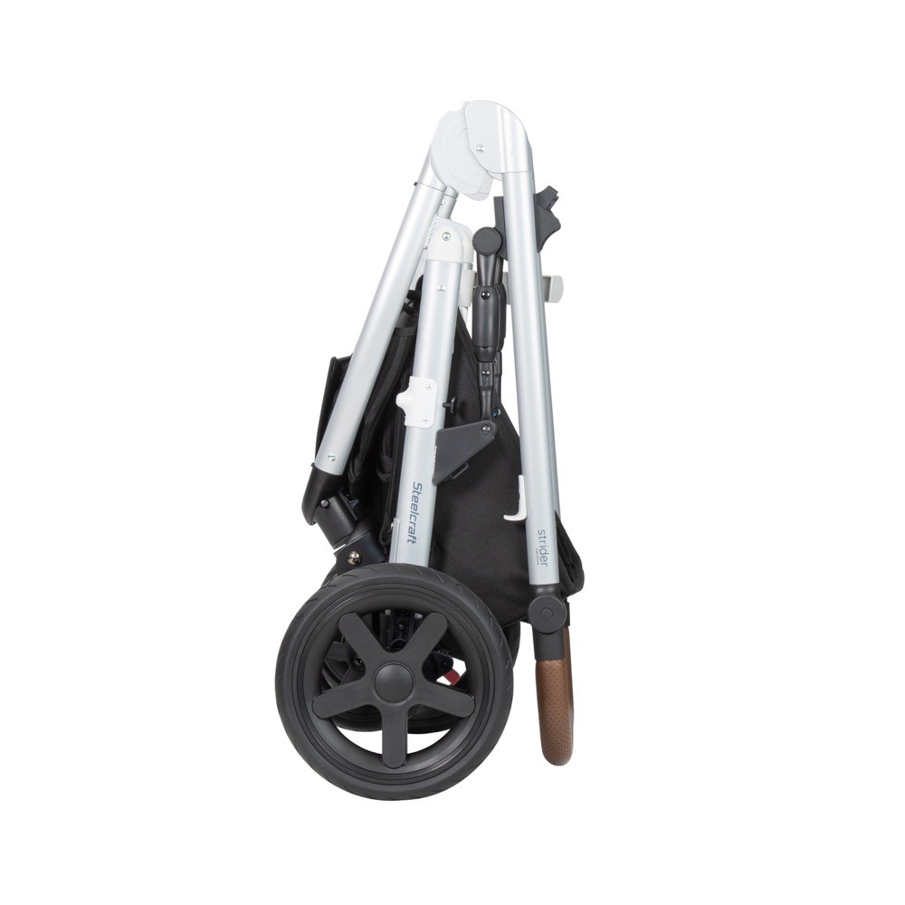 Steelcraft Strider Signature V5 Stroller Silver Wattle Double Prams Baby Bunting NZ