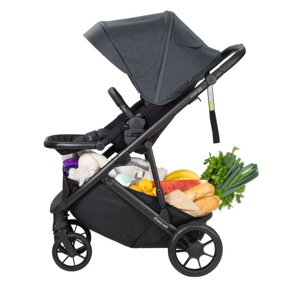 Steelcraft Strider Mini Signature Stroller Black Gum 4 Wheel