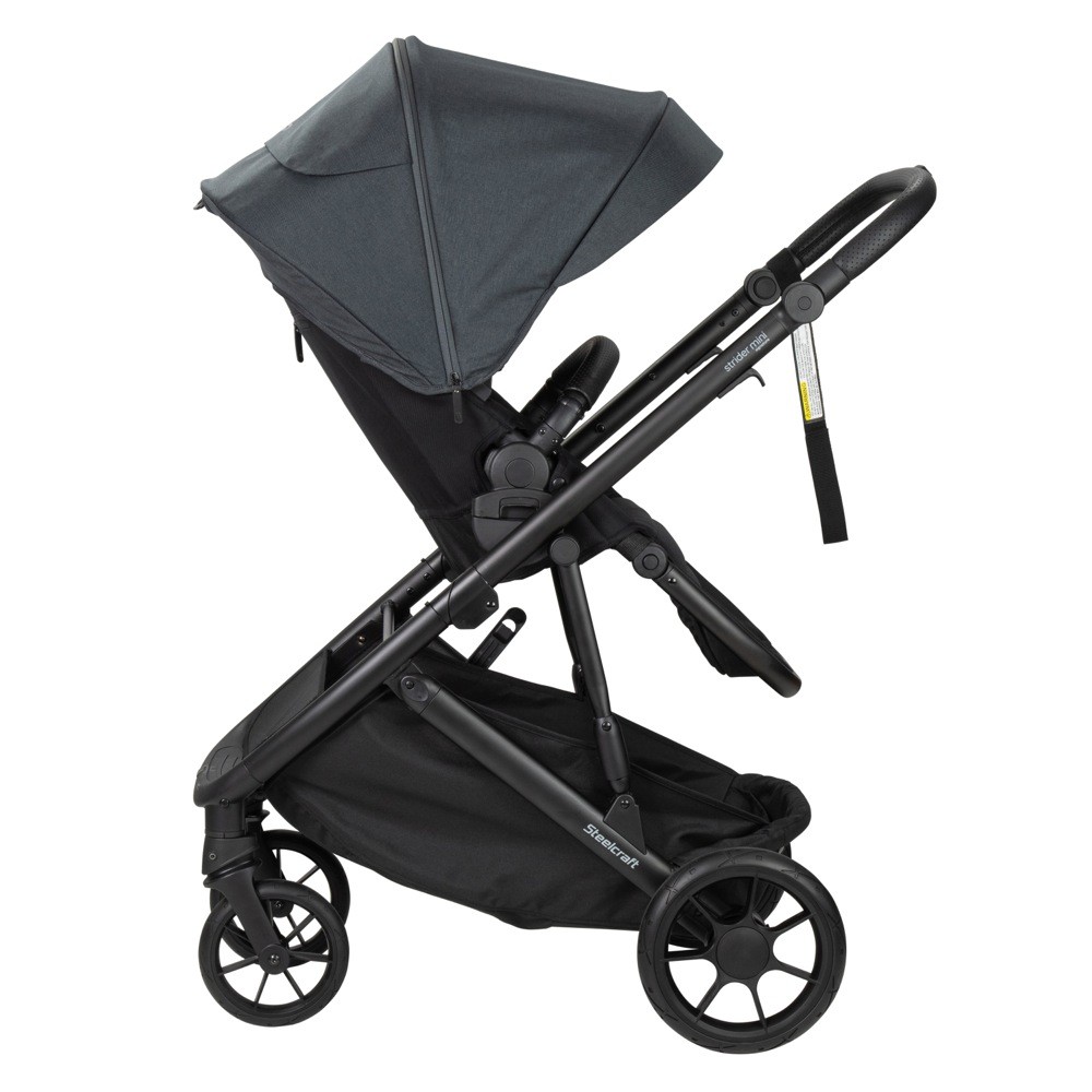 Steelcraft Strider Mini Signature Stroller Black Gum | 4 Wheel Prams ...