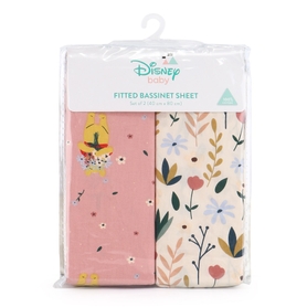 Disney Into The Blooms Pooh Bass Fitted Sheet 2 Pack