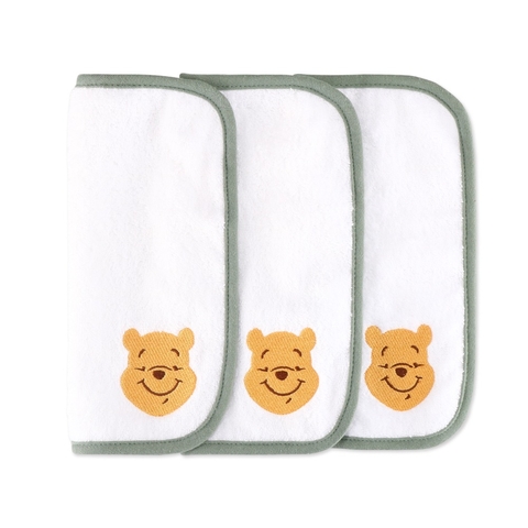 Disney Into The Blooms Pooh Wash Cloth 3 Pack image 0 Large Image