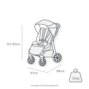 Joie Litetrax 4 DLX Travel System Stroller Grey Flannel