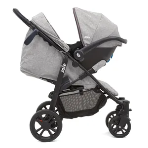 Joie Litetrax 4 DLX Travel System Stroller Grey Flannel