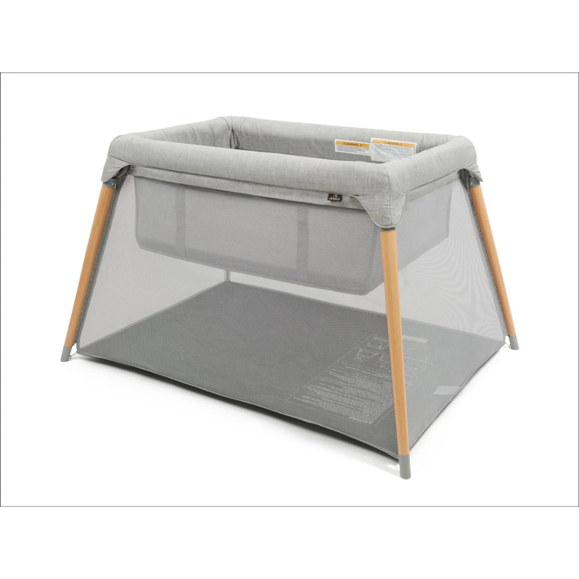 Jengo Travellite Wooden Portacot 2 In 1 Grey