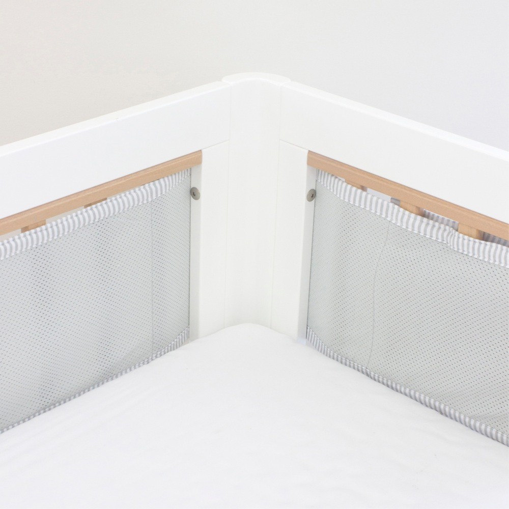 Bubba Blue Breathe Easy Cot Liner Grey Bumpers Baby Bunting NZ