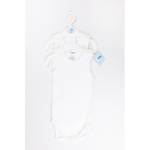 4Baby Singlet Suit 2 Pack White image 0 Large Image