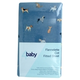 4Baby Flannel Cot Fitted Sheet Woof image 0