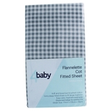 4Baby Flannel Cot Fitted Sheet Gingham image 0
