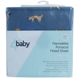 4Baby Flannel Portacot Fitted Sheet Woof image 0
