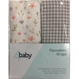 4Baby Flannel Wrap Gingham/Kendall 2 Pack image 0