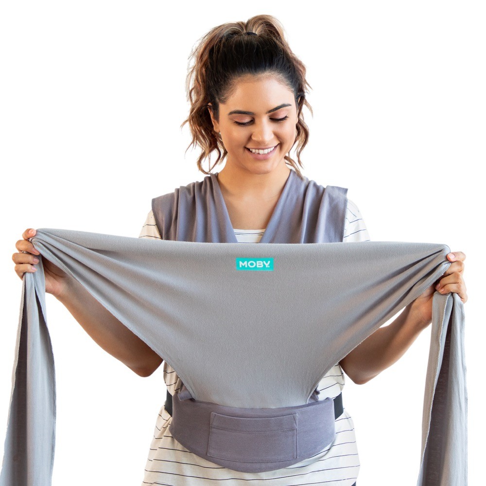 Moby Easy Wrap Smoked Pearl Slings Baby Bunting AU