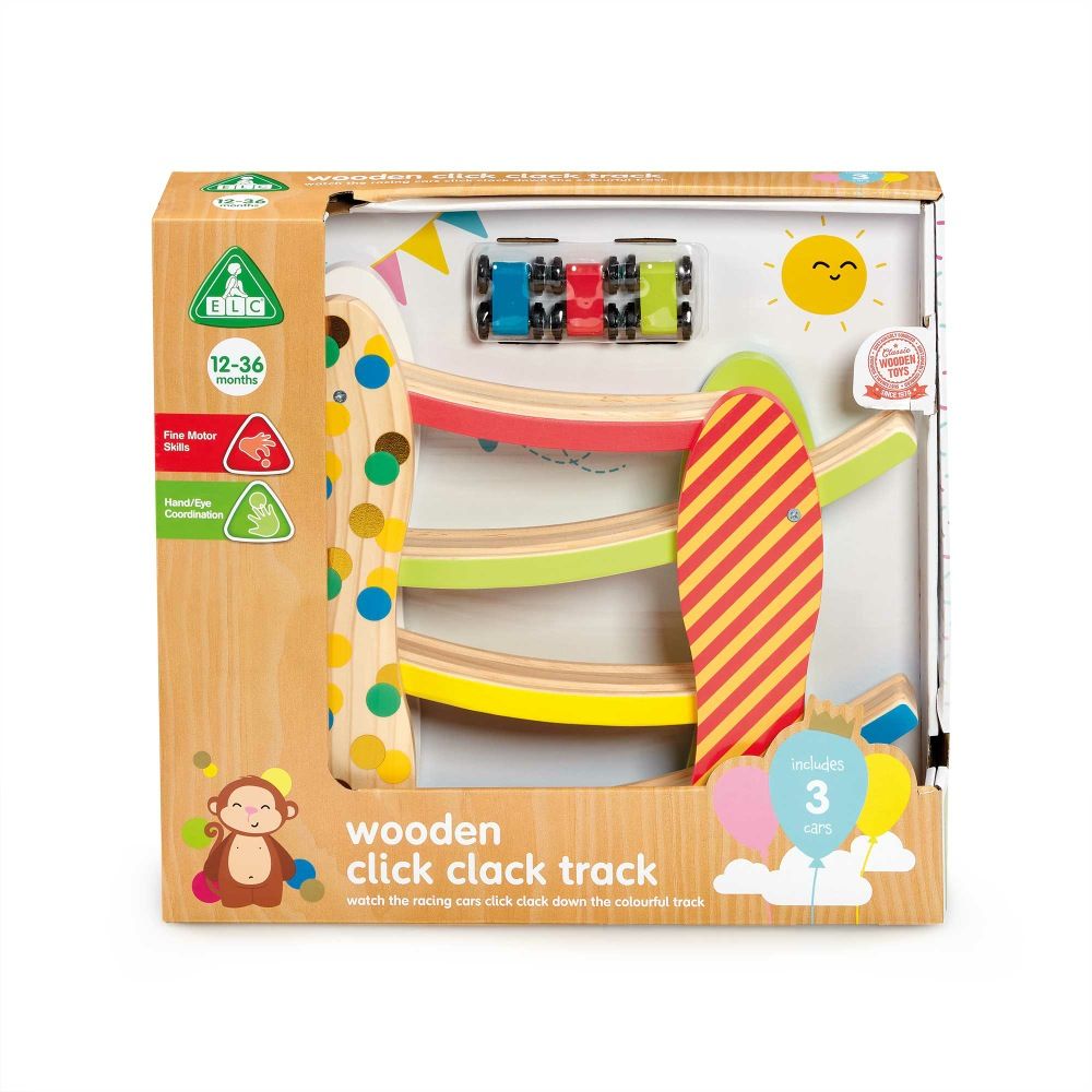 elc wooden click clack track