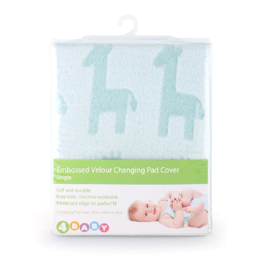 4Baby Change Pad Cover Burnout Mint Giraffe Covers Baby Bunting AU