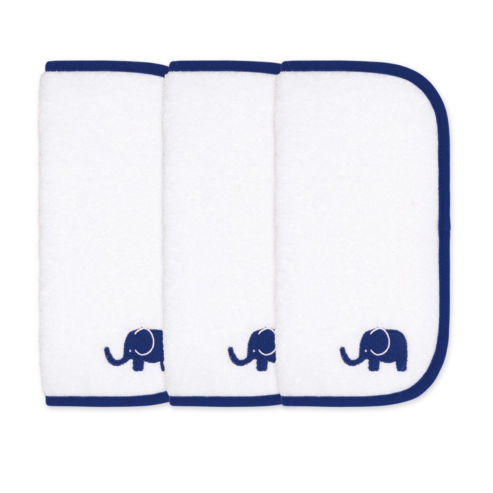 The Peanut Shell Little Peanut Wash Cloth 3 Pack Face Washers Baby