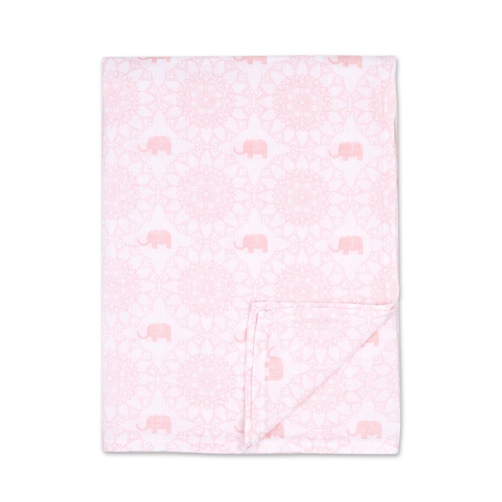 The Peanut Shell Sweet Peanut Muslin Wrap 2 Pack Swaddles Baby