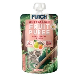 Funch Fruit Puree - Pear Peach Chia + DHA 120g image 0