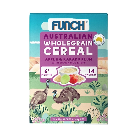 Funch Infant Cereal Sachets - Apple & Kakadu Plum - 12g - 14 Pack image 0 Large Image