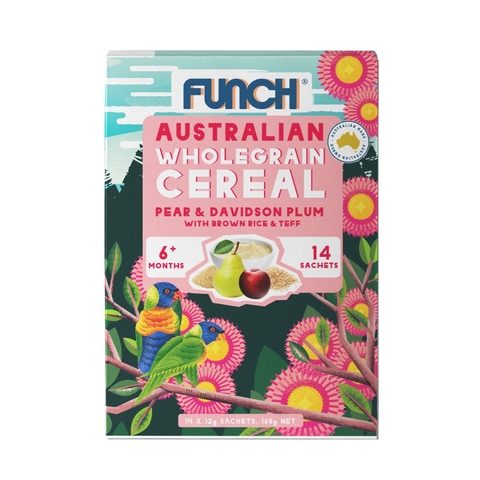 Funch Infant Cereal Sachets - Pear & Davidson Plum - 12g - 14Pc image 0 Large Image