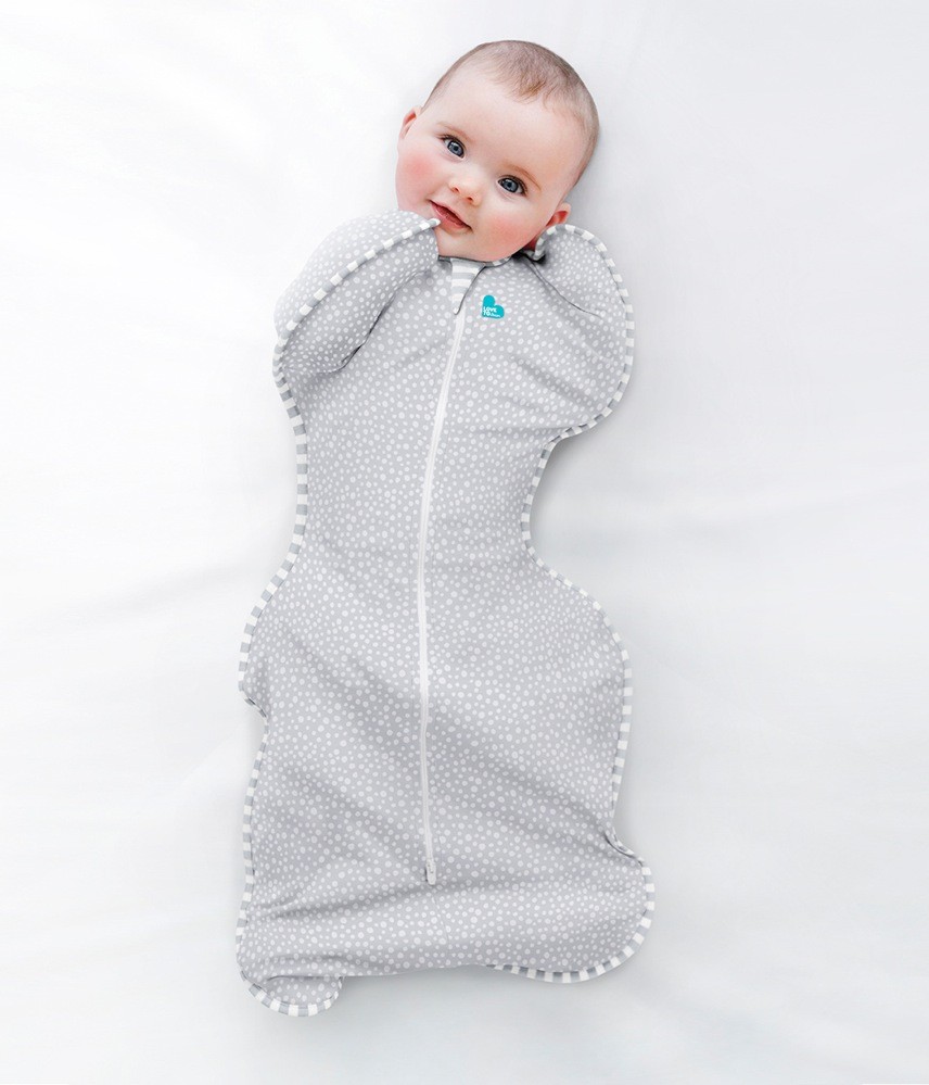 Love To Dream Swaddle Up Bamboo 1.0 Tog Wave Dot Grey Medium Swaddles Baby Bunting AU