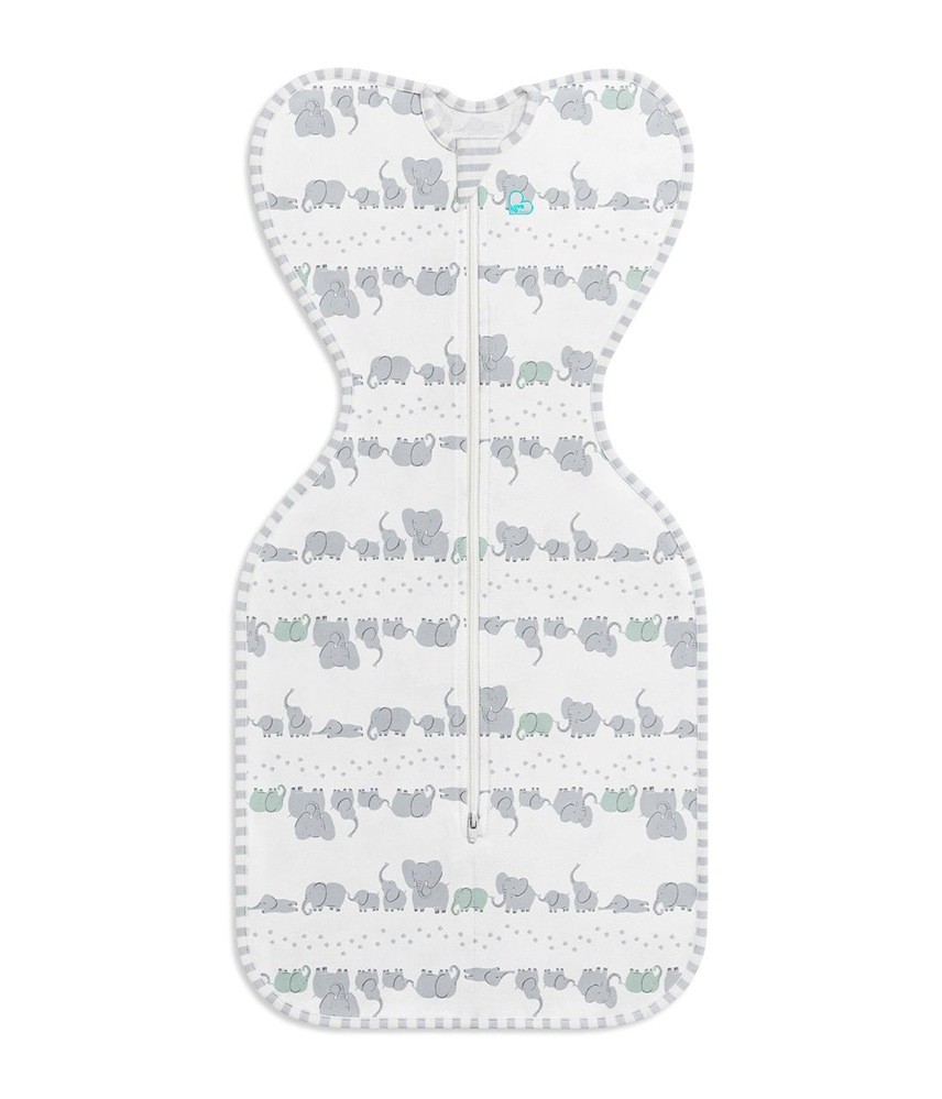 Love To Dream Swaddle Up Designer Lite 0.2 Tog Elephant Trail Medium