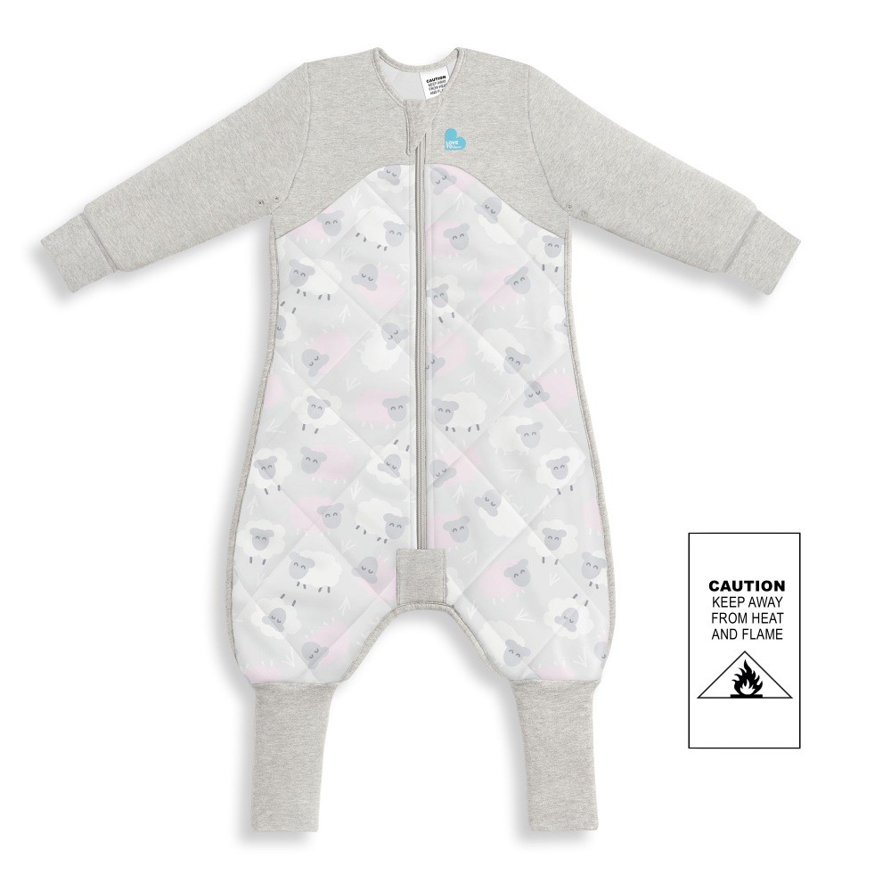 Love To Dream Sleep Suit & Wool 2.5 Tog Pink Bah Bah 2436 Months Heavy Weight Sleeping Bags