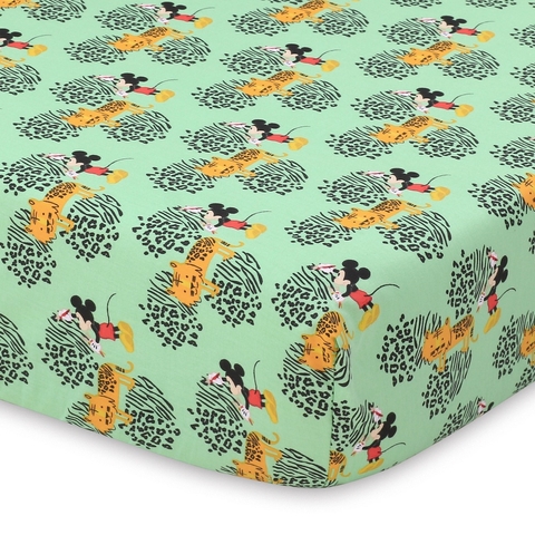Disney Mickey Doodle Zoo Cot Fitted Sheet image 0 Large Image