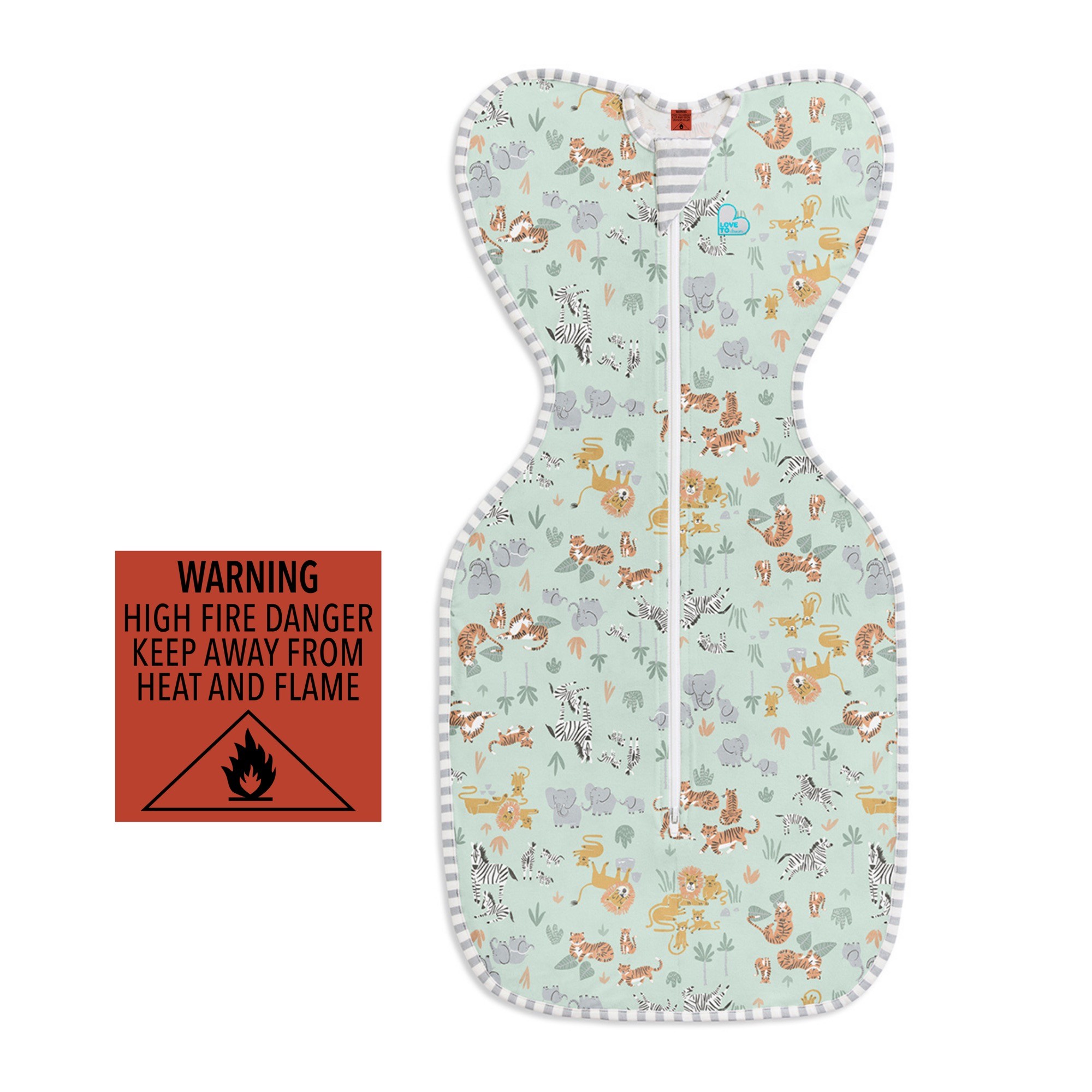 Love To Dream Swaddle Up Designer 1.0 Tog Safari Family Medium