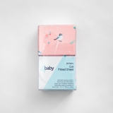 4Baby Jersey Cot Fitted Sheet Birdy Garden 2 Pack image 2