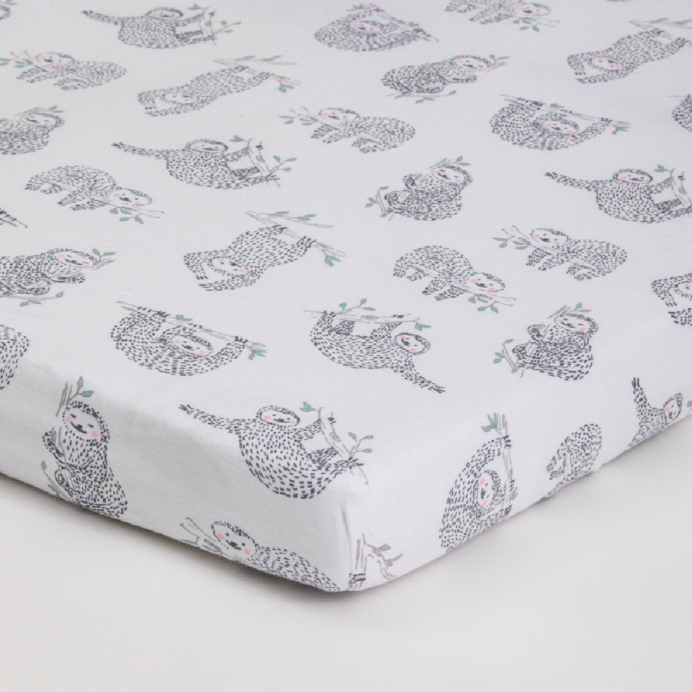 Sloth cot hot sale sheets