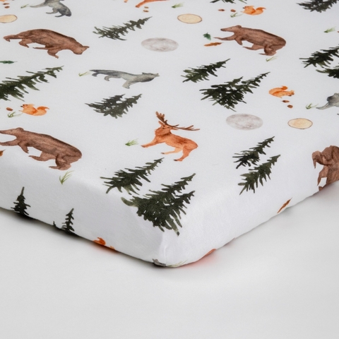 Bilbi Bamboo Bassinet Fitted Sheet Forest image 0 Large Image