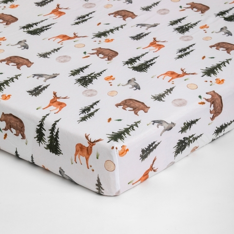 Bilbi Bamboo Cot Fitted Sheet Forest image 0 Large Image