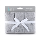 Bilbi Jersey Washcloth Grey Bears 3 Pack image 0
