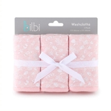 Bilbi Jersey Washcloth Pink Floral 3 Pack image 0
