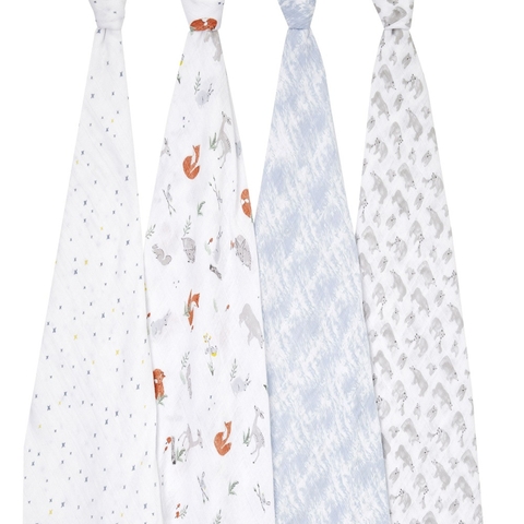 Aden & Anais Swaddle Naturally 4 Pack image 0 Large Image