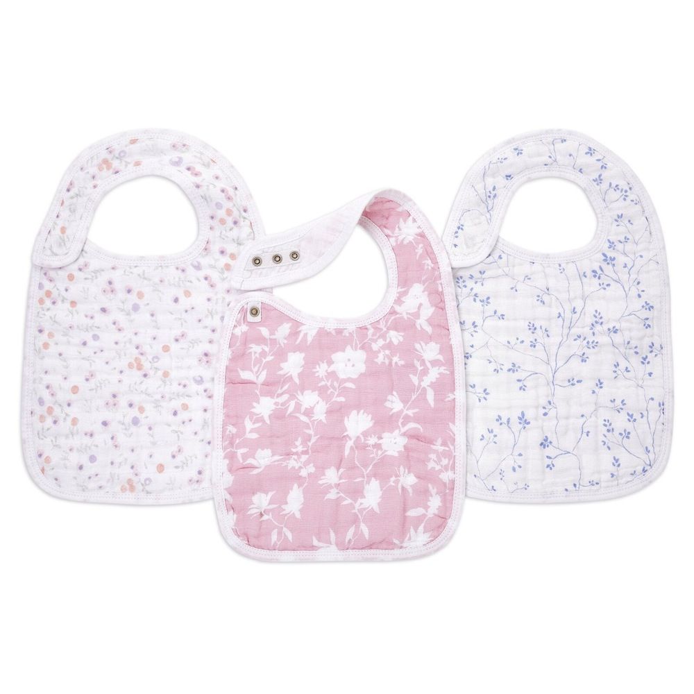 Aden & Anais Classic Snap Bib Ma Fleur 3 Pack | Cloth | Baby Bunting AU