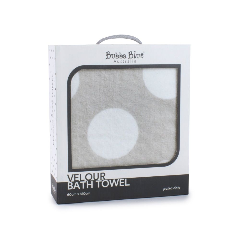 blue polka dot bath towels