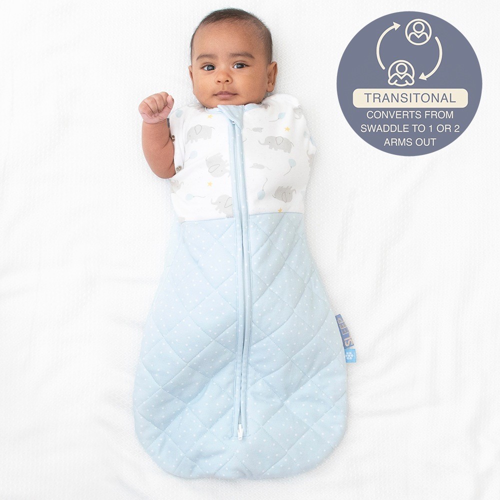 Living Textiles Quilted Swaddle 2.5 Tog Mason 03 Months Swaddles