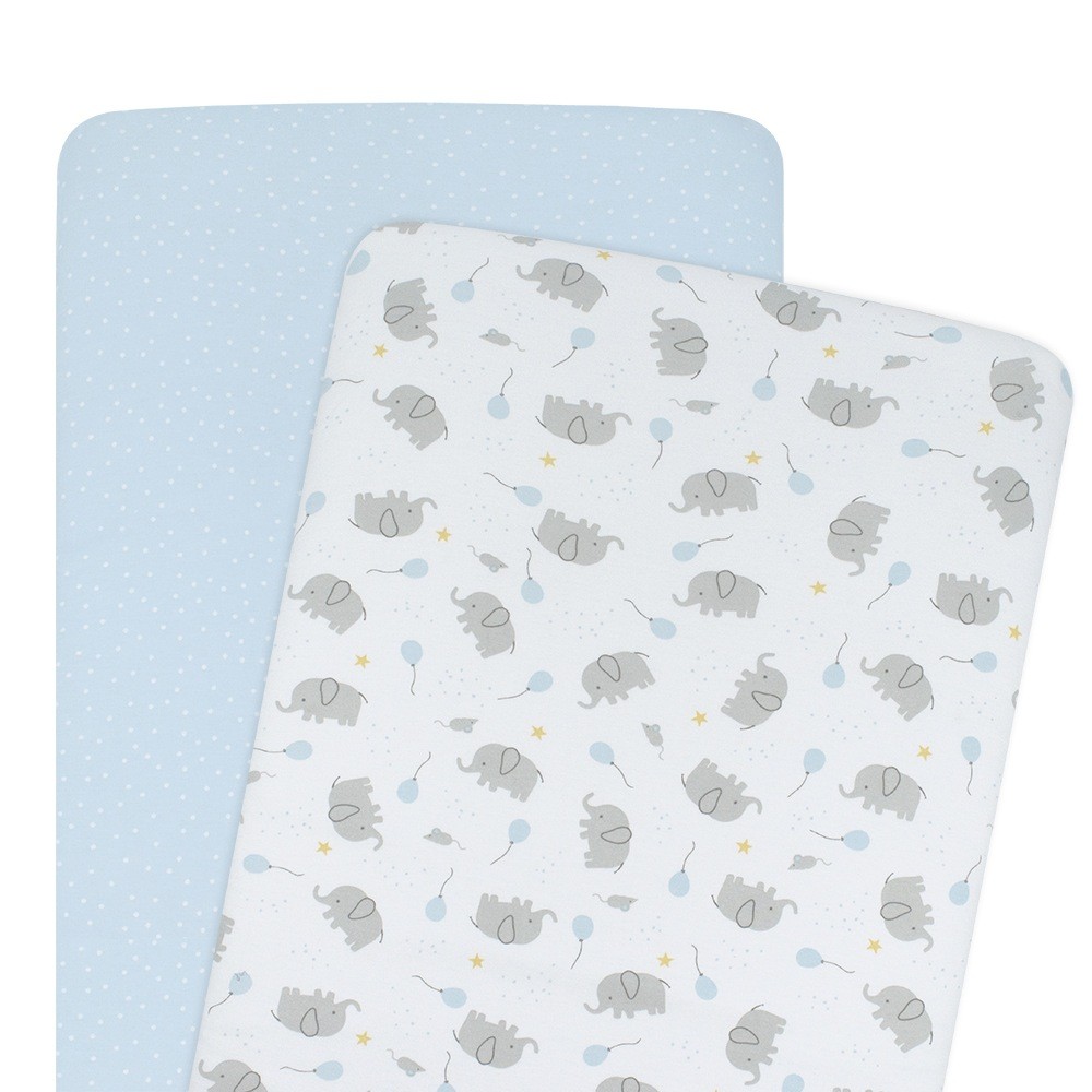 Living Textiles Mason Fitted Sheet 2 Pack Baby