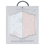 Living Textiles Ava Bedside Sleeper Fitted Sheet 2 Pack image 1