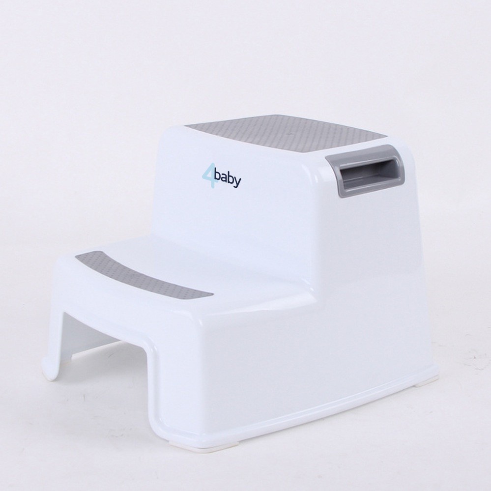 4Baby Skid Proof Step Stool White/Grey Step Stools Baby Bunting AU