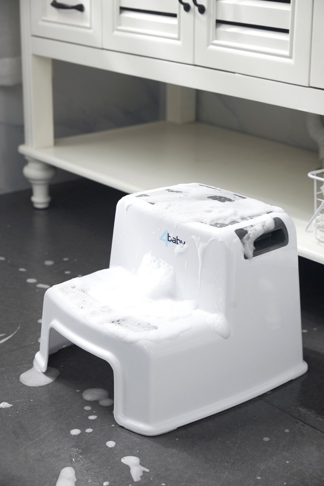 4Baby Skid Proof Step Stool White/Grey Step Stools Baby Bunting AU