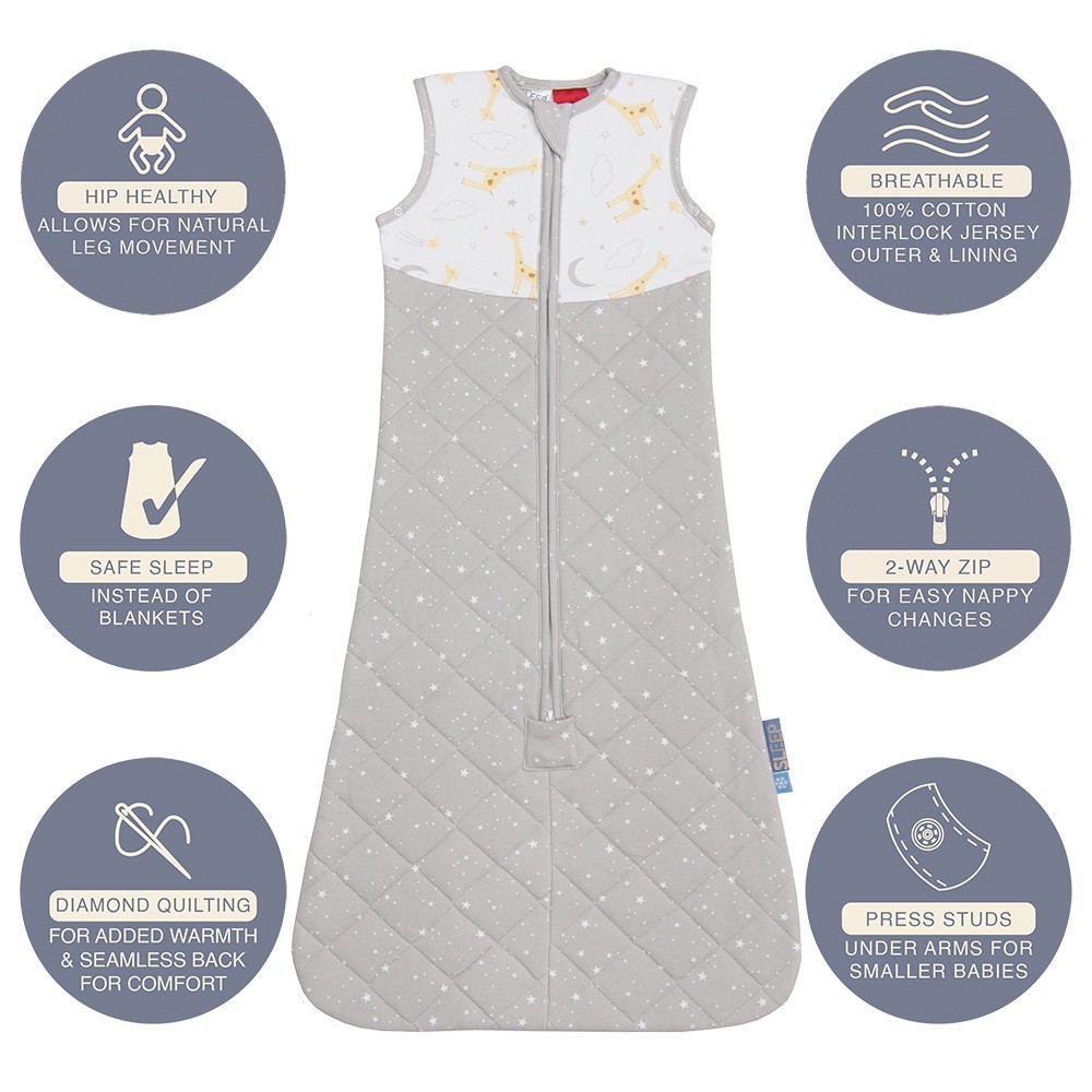 Living Textiles Quilted Sleeping Bag 2.5 Tog Noah 1836 Months