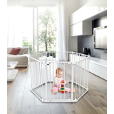 4Baby Metal Playpen and Room Divider with Wall Fix White image 1