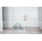 4Baby Metal Playpen and Room Divider with Wall Fix White image 3