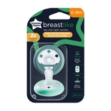 Tommee Tippee Closer To Nature Soother - Breast Like - Day & Night - 6-18 Months - 2 Pack image 0