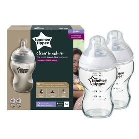 Tommee Tippee Closer To Nature Bottle - Glass - 250ml - 2 Pack