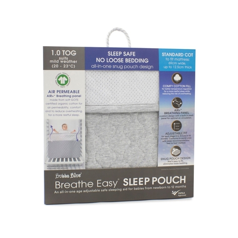 Bubba Blue Breathe Easy Sleep Pouch 1.0 Tog Cot Standard image 0 Large Image