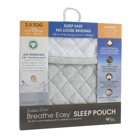 Bubba Blue Breathe Easy Sleep Pouch 2.5 Tog Bassinet (Online Only) image 0 Large Image