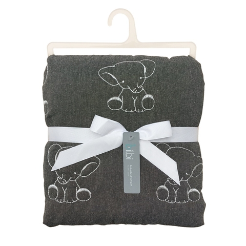 Bilbi Embroidered Cot Quilt Elephant image 0 Large Image
